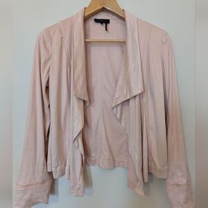 Donna Karan New York Faux-Suede Draped Open-Front Jacket XS